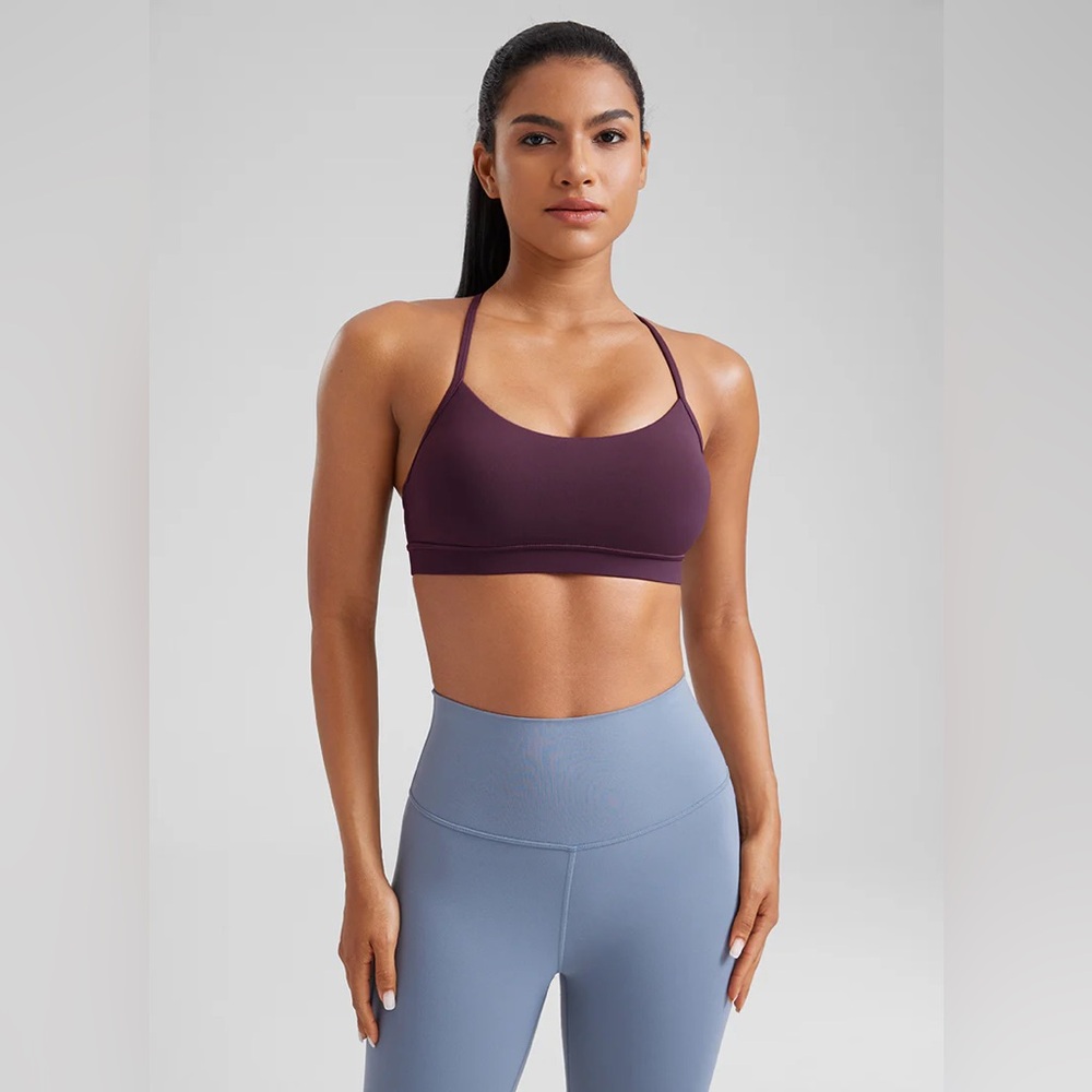 CRZ Yoga Butterluxe Bra Y Back in Deep Purple Size XS MSRP: $28